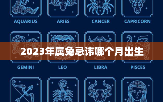 2023年属兔忌讳哪个月出生，2023属兔的几月生的命最好