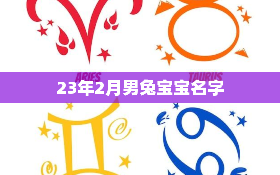 23年2月男兔宝宝名字，2023年二月兔好不好