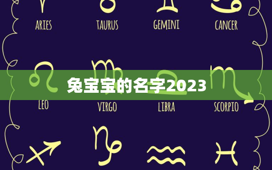 兔宝宝的名字2023，兔宝宝的名字高雅而好听