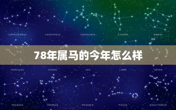 78年属马的今年怎么样，78年属马44岁2022劫难