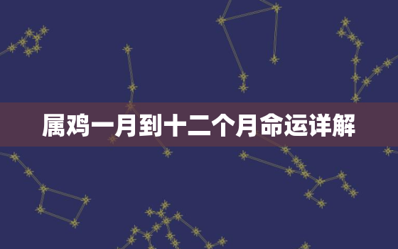 属鸡一月到十二个月命运详解，属鸡月份命运12月分类