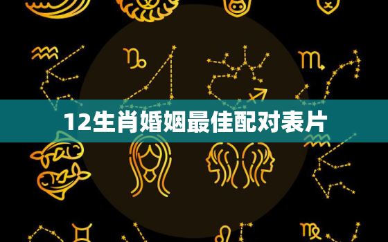 12生肖婚姻最佳配对表片，十二生肖最佳婚姻配对表