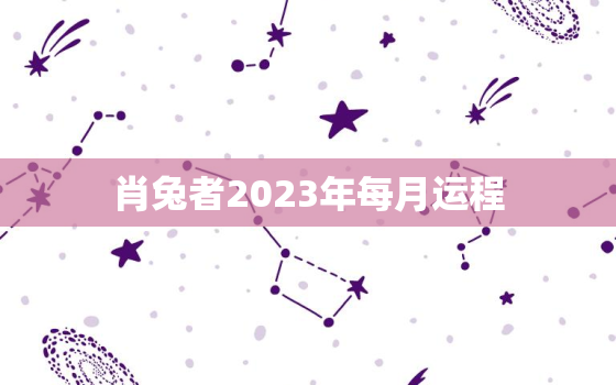 肖兔者2023年每月运程，生肖兔在2023年的运势以及注意月份