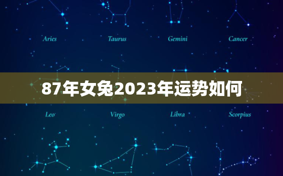 87年女兔2023年运势如何，1987年兔女2023年感情与婚姻