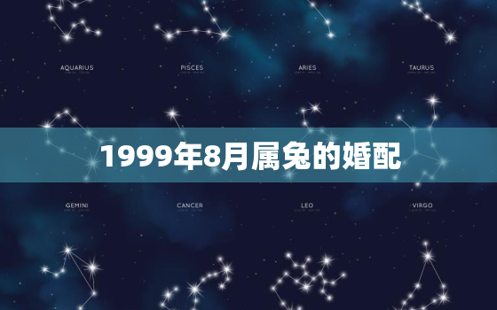 1999年8月属兔的婚配，属兔1999年8月份