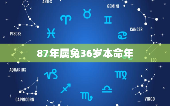 87年属兔36岁本命年，1982年属狗人一生命运