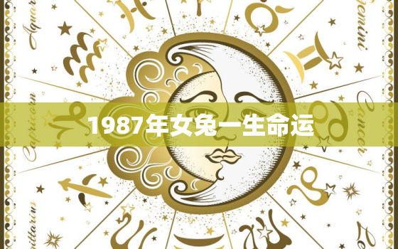 1987年女兔一生命运，1987年女兔一生命运如何