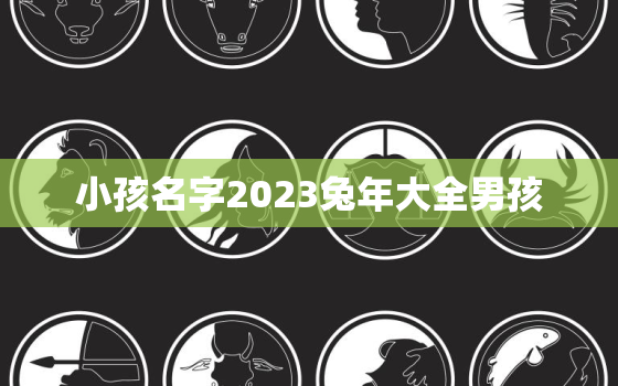 小孩名字2023兔年大全男孩，2023年兔宝宝乳名