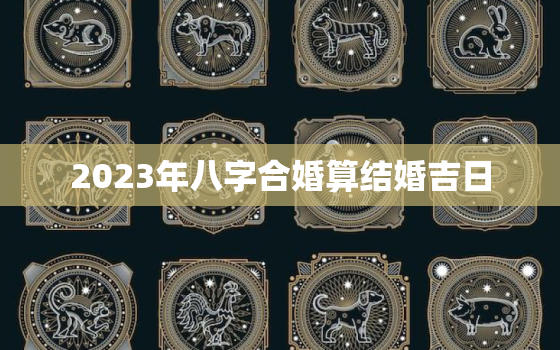 2023年八字合婚算结婚吉日，2023年八字合婚算结婚吉日嘛