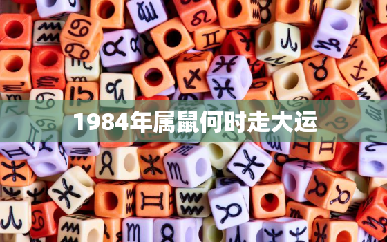 1984年属鼠何时走大运，1982年属狗何时走大运