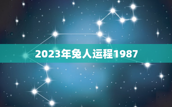 2023年兔人运程1987，87兔2023年本命年运势