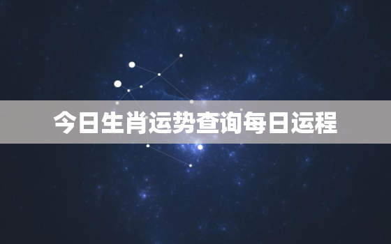 今日生肖运势查询每日运程，今曰生肖运势测