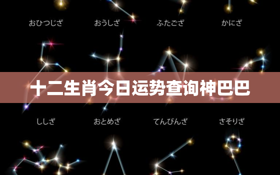 十二生肖今日运势查询神巴巴，12生肖每日每月运势查询