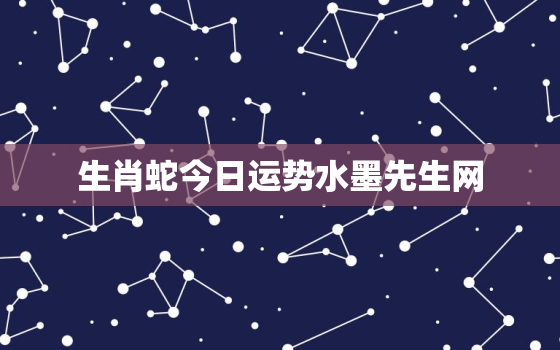 生肖蛇今日运势水墨先生网，生肖蛇今日运势查询360