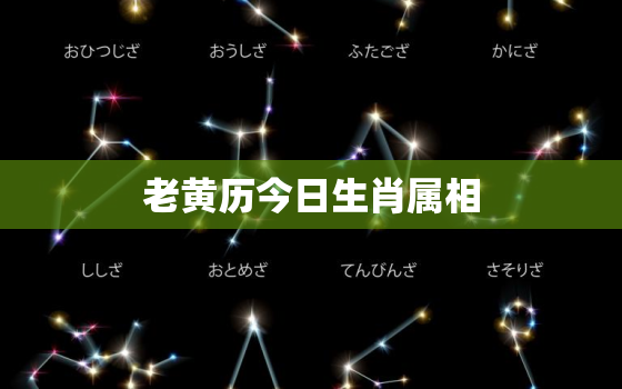 老黄历今日生肖属相，老黄历今日属相查询