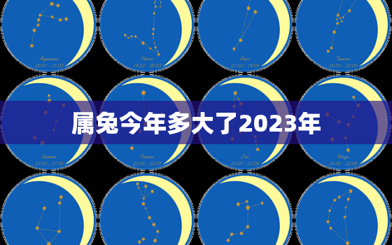 属兔今年多大了2023年，属兔今年多大了呢?