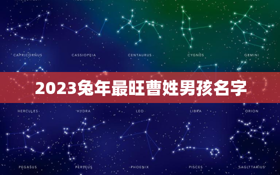 2023兔年最旺曹姓男孩名字，牛年曹姓
宝取名