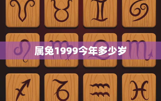 属兔1999今年多少岁，属兔1999的今年多大