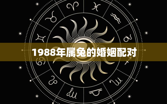 1988年属兔的婚姻配对，1988年属兔的婚姻配对是什么