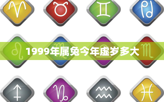 1999年属兔今年虚岁多大，1999年属兔的今年几岁了