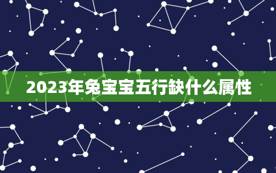 2023年兔宝宝五行缺什么属性，2023年兔子五行