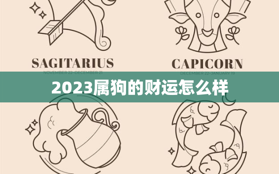 2023属狗的财运怎么样，2023属狗人的全年运势详解