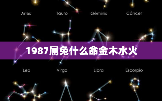 1987属兔什么命金木水火，1987年是什么兔年金木水火土