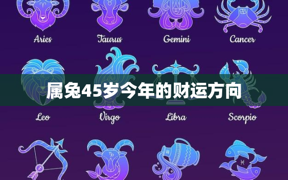 属兔45岁今年的财运方向，属兔45岁今年的财运方向是什么