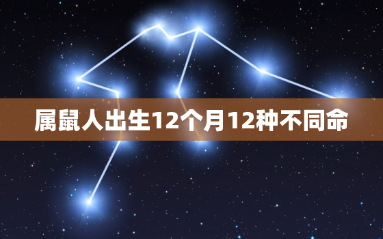 属鼠人出生12个月12种不同命，十鼠
苦,哪个月份最苦