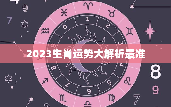 2023生肖运势大解析最准，12生肖2023年运势详解