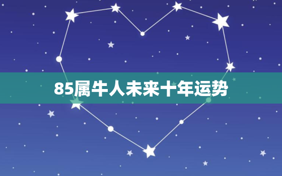 85属牛人未来十年运势，85属牛未来三年运势