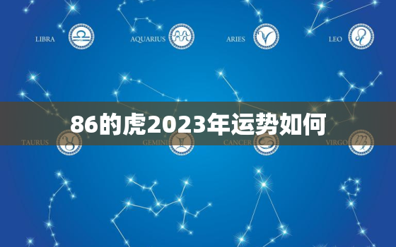 86的虎2023年运势如何，86年2月的虎是什么命运