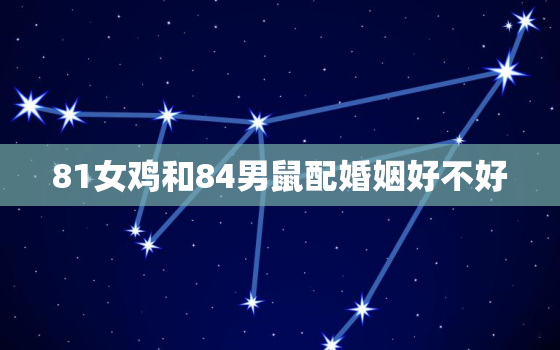 81女鸡和84男鼠配婚姻好不好，81年的
和84年的鼠男婚姻状况