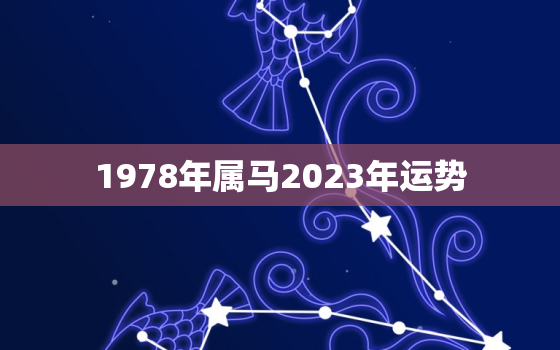 1978年属马2023年运势，1978年属马2023年运势及运程男性