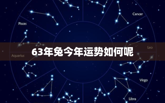 63年兔今年运势如何呢，63年的兔2022年的运势怎么样