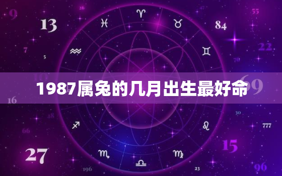 1987属兔的几月出生最好命，农历8月21日出生的人命运