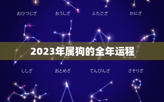 2023年属狗的全年运程，2023年属狗人的命运