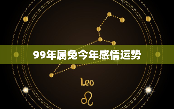 99年属兔今年感情运势，99年的兔今年的爱情