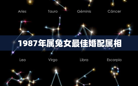 1987年属兔女最佳婚配属相，1987年属兔女最佳婚配属相是什么