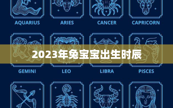 2023年兔宝宝出生时辰，2023年兔宝宝什么时辰出生好