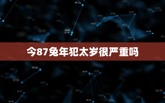 今87兔年犯太岁很严重吗，87年属兔2020犯太岁严重