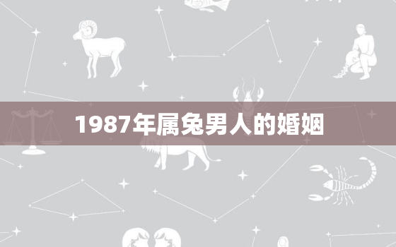 1987年属兔男人的婚姻，87年属兔男婚姻坎坷