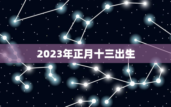 2023年正月十三出生，2023年正月十三出生的男孩女孩