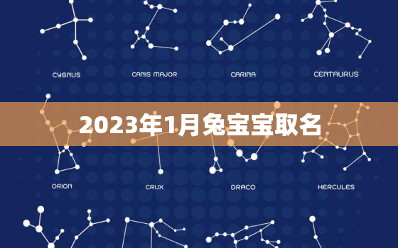 2023年1月兔宝宝取名，2023年兔宝宝最佳出生月份