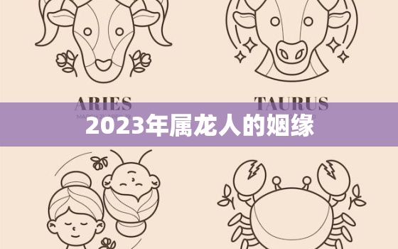 2023年属龙人的姻缘，2023年属龙的运势和财运