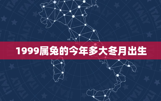 1999属兔的今年多大冬月出生，1999属兔今年多大过了生日