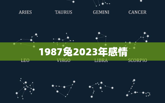 1987兔2023年感情，1987年兔2023年运势如何