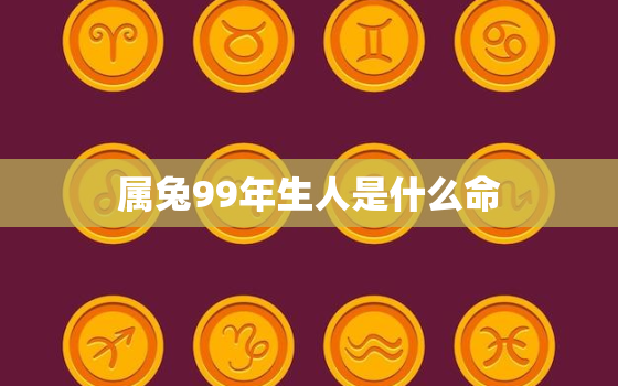 属兔99年生人是什么命，99年属兔子的是什么命