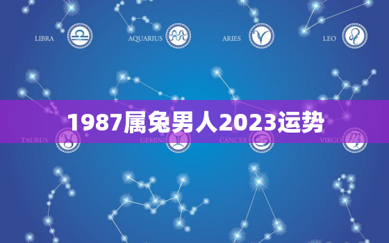 1987属兔男人2023运势，1987年男兔2023年运势