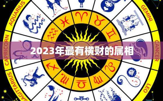 2023年最有横财的属相，2023年最有横财的属相男